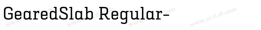 GearedSlab Regular字体转换